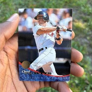 Chad Curtis Baseball Trading Card with Player in White Uniform